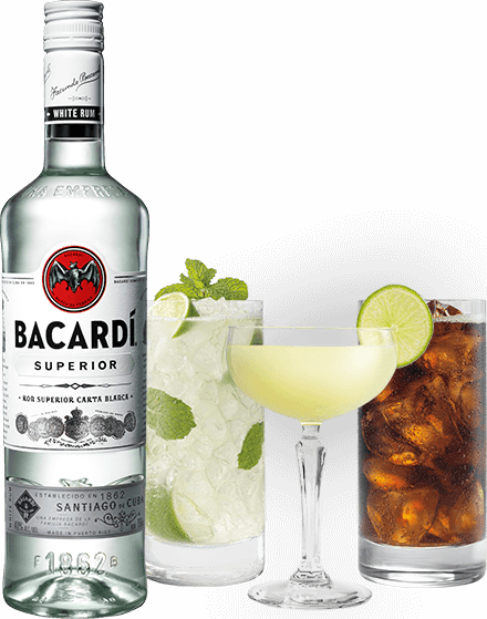 Recipebacardí And Cola Recipe - Bacardi Carta Blanca (440x559), Png Download
