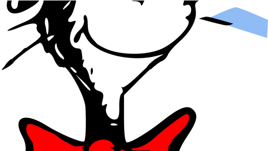 Wall Dr Seuss Cat In Hat Character For Kids Room - Dr Seuss Hat Transparent (540x296), Png Download