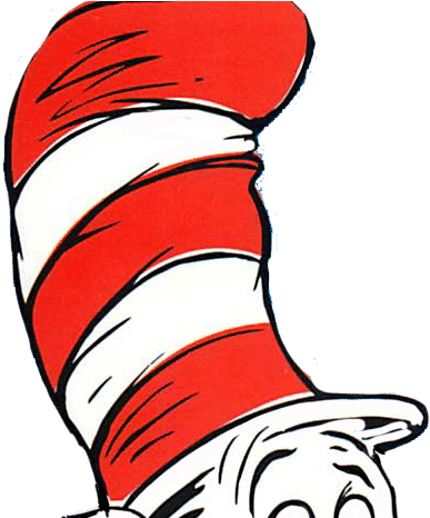 Clip Art Cat In The Hat Clipart (885x465), Png Download