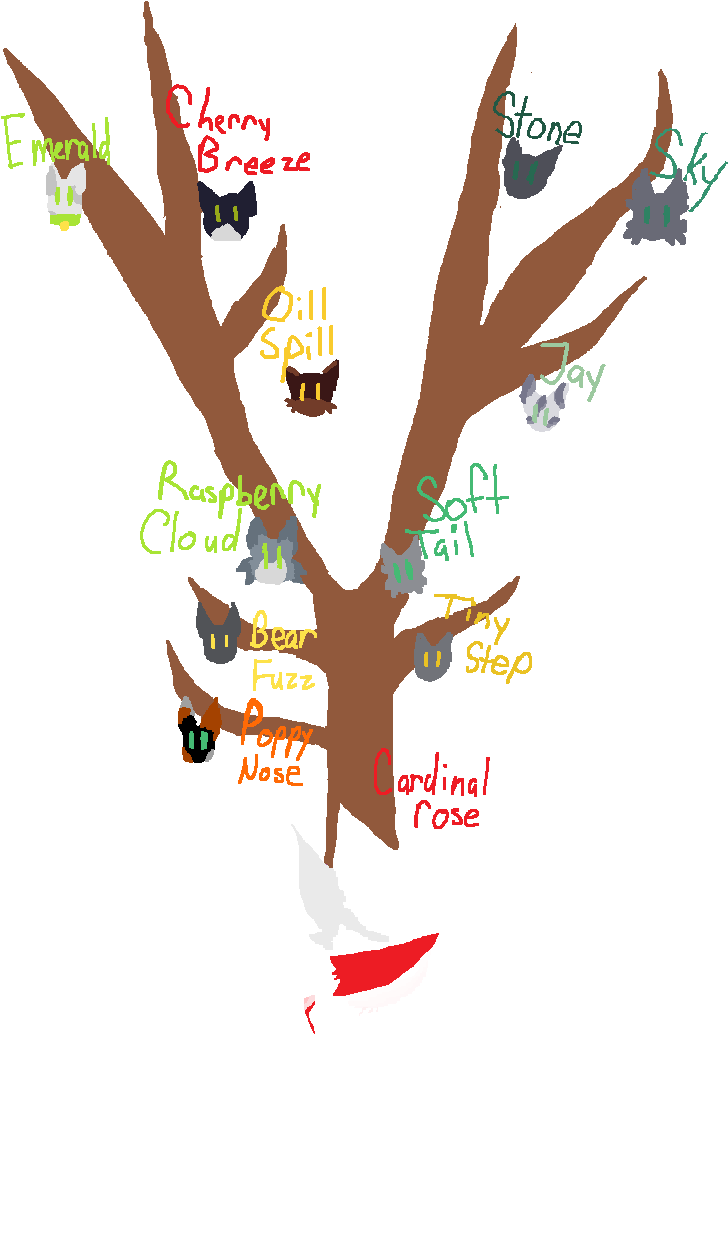 Cardinal's Family Tree - Cartoon (810x1314), Png Download