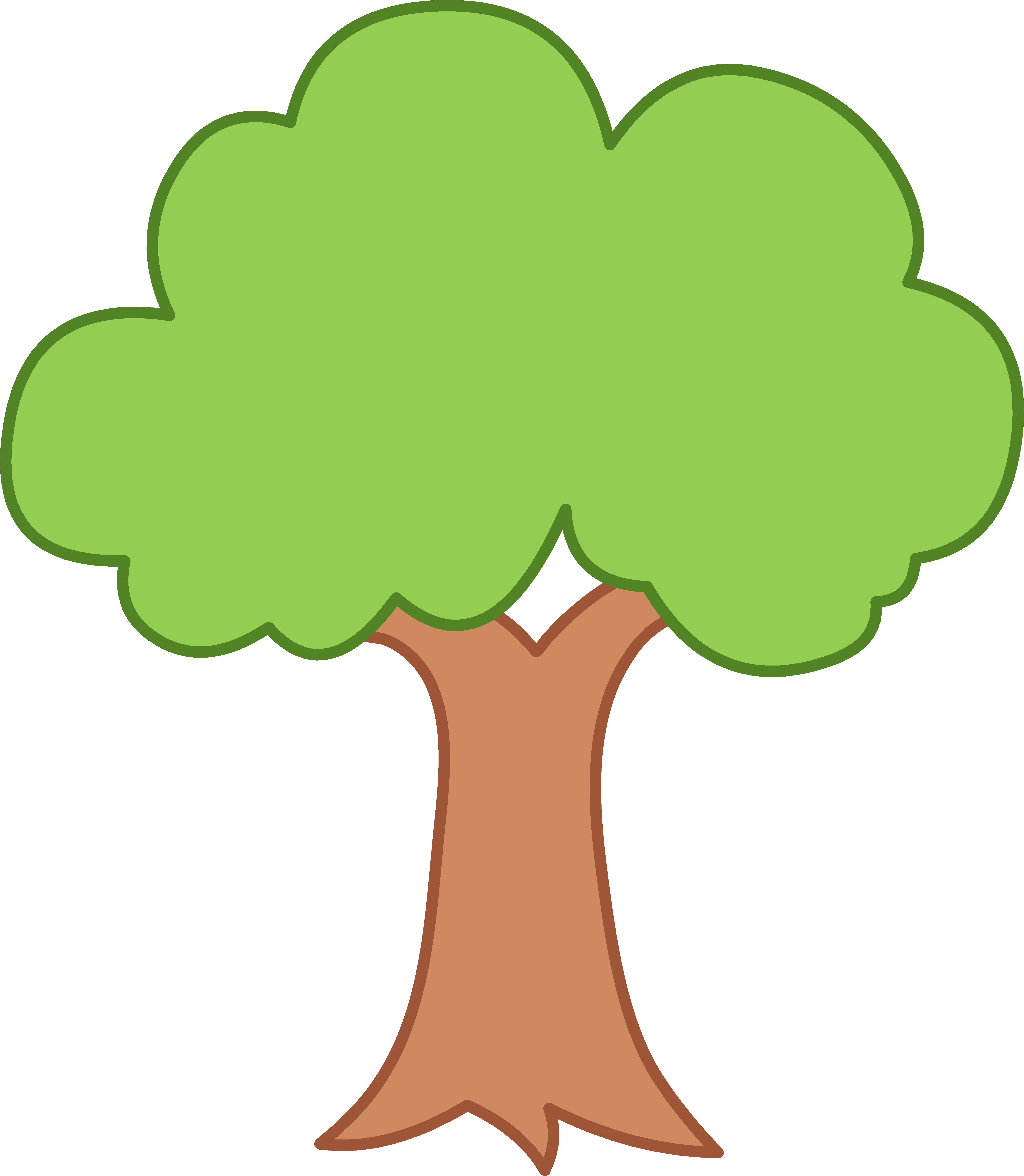 Green Tree Panda Free Images - Tree Clipart (5548x6372), Png Download