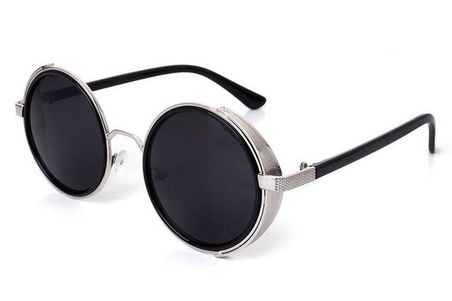 Steampunk Sunglasses - Style Round Shaped Mirror Optical Lens Sunglass (640x640), Png Download