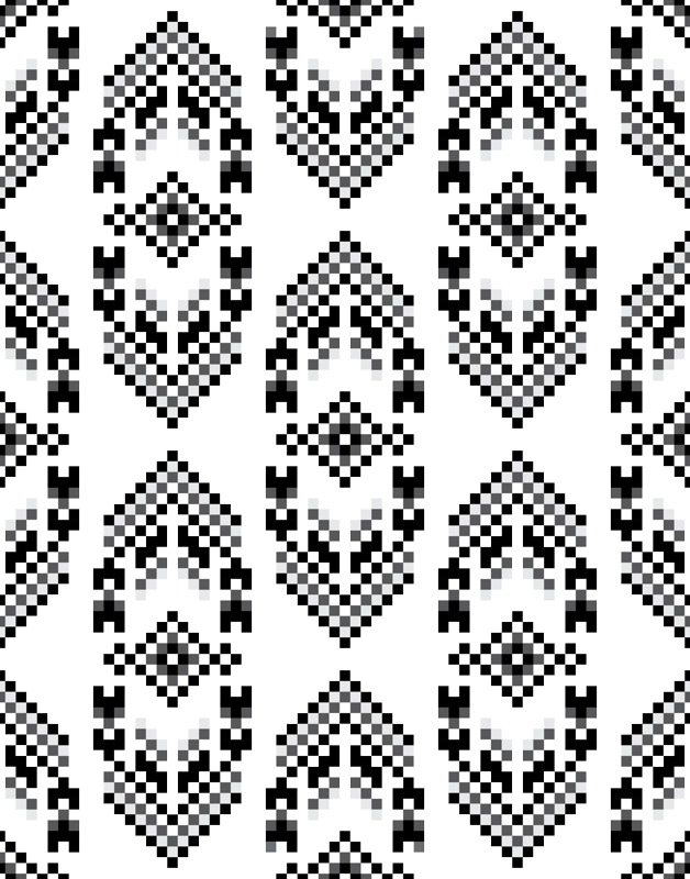 Native American Digital Bead Pattern Black And White - Native American Pattern Transparent (628x800), Png Download