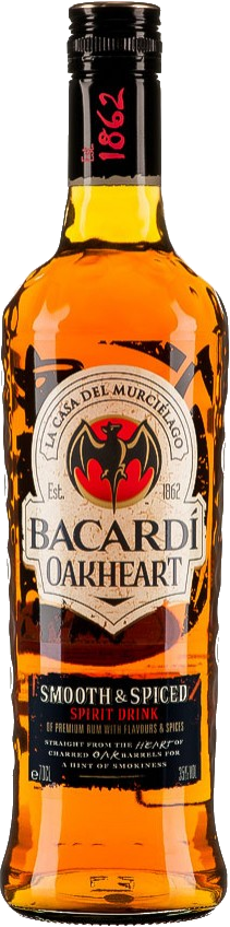 Bacardi Oakheart (211x848), Png Download