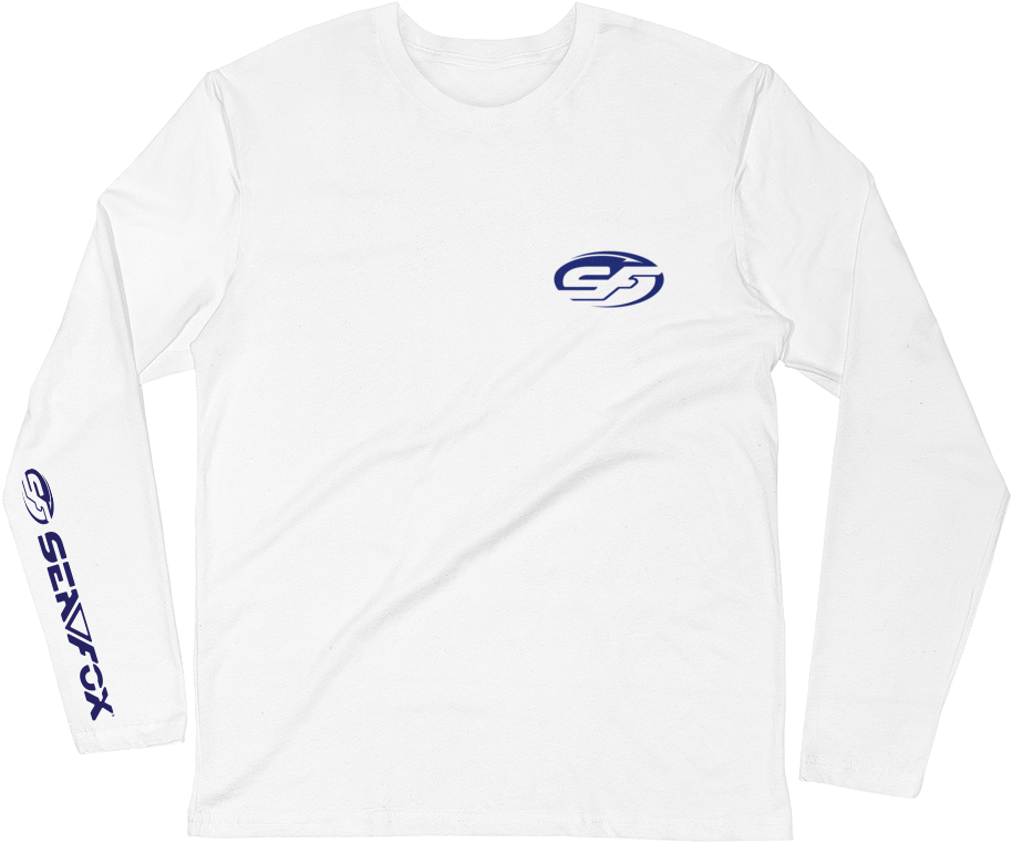 Performance Long Sleeve Fishing Shirt White American - Long-sleeved T-shirt (1000x1000), Png Download