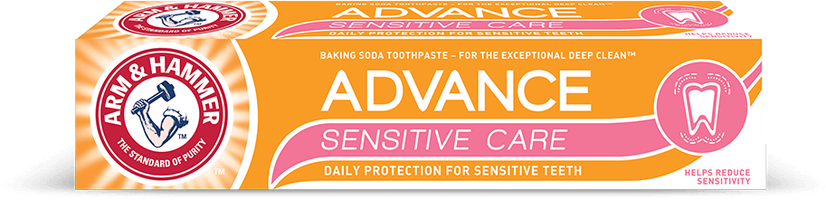 Baking Soda Products - Arm And Hammer Advance Cavity Care (923x220), Png Download
