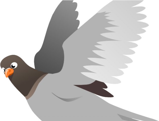 Drawn Pigeon Animated - Flying Pigeon Clipart (640x480), Png Download