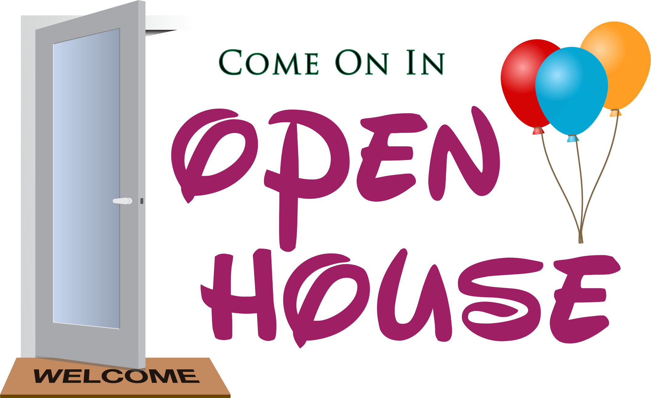 Welcome To Open House (2113x1293), Png Download