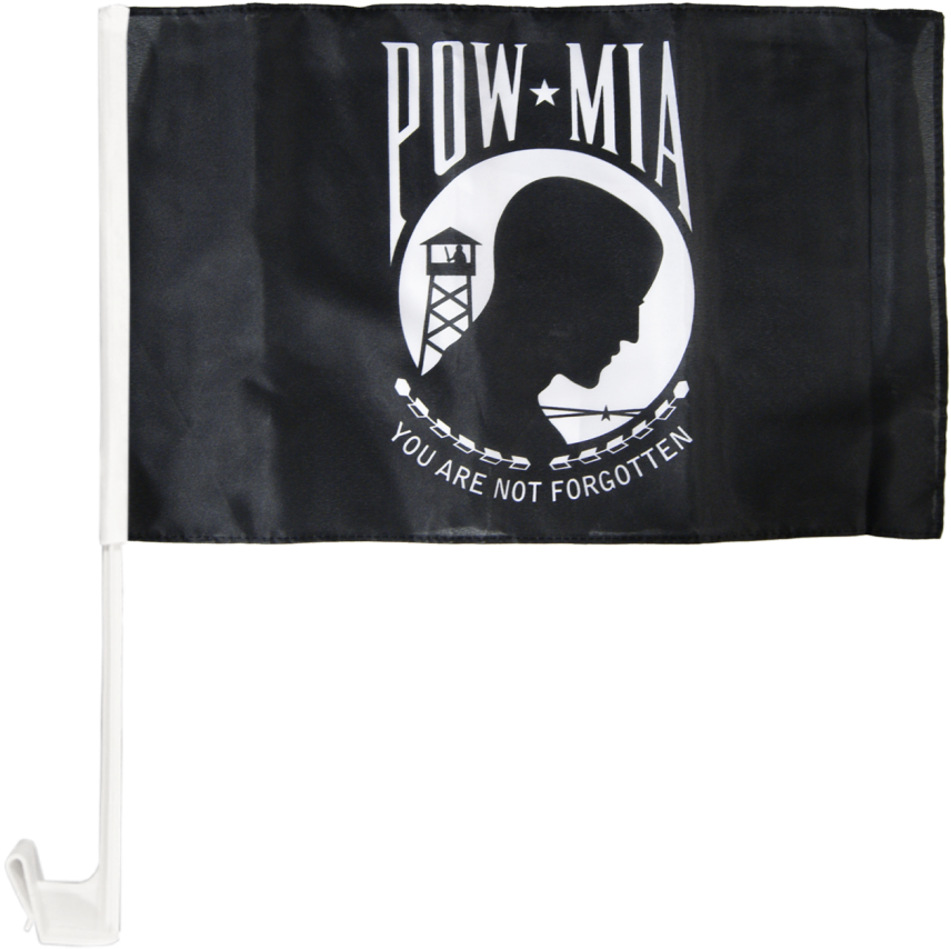 Usa Pow Mia / Black, White Car Flag - Pow Mia Flag (1500x997), Png Download