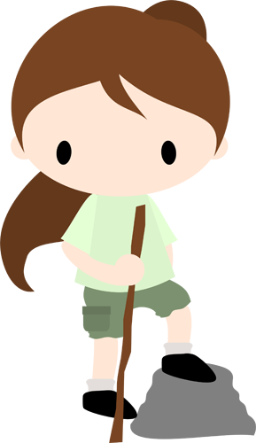 Svg Freeuse Download Chibi Hiker - Girl Hiker Clip Art (289x500), Png Download