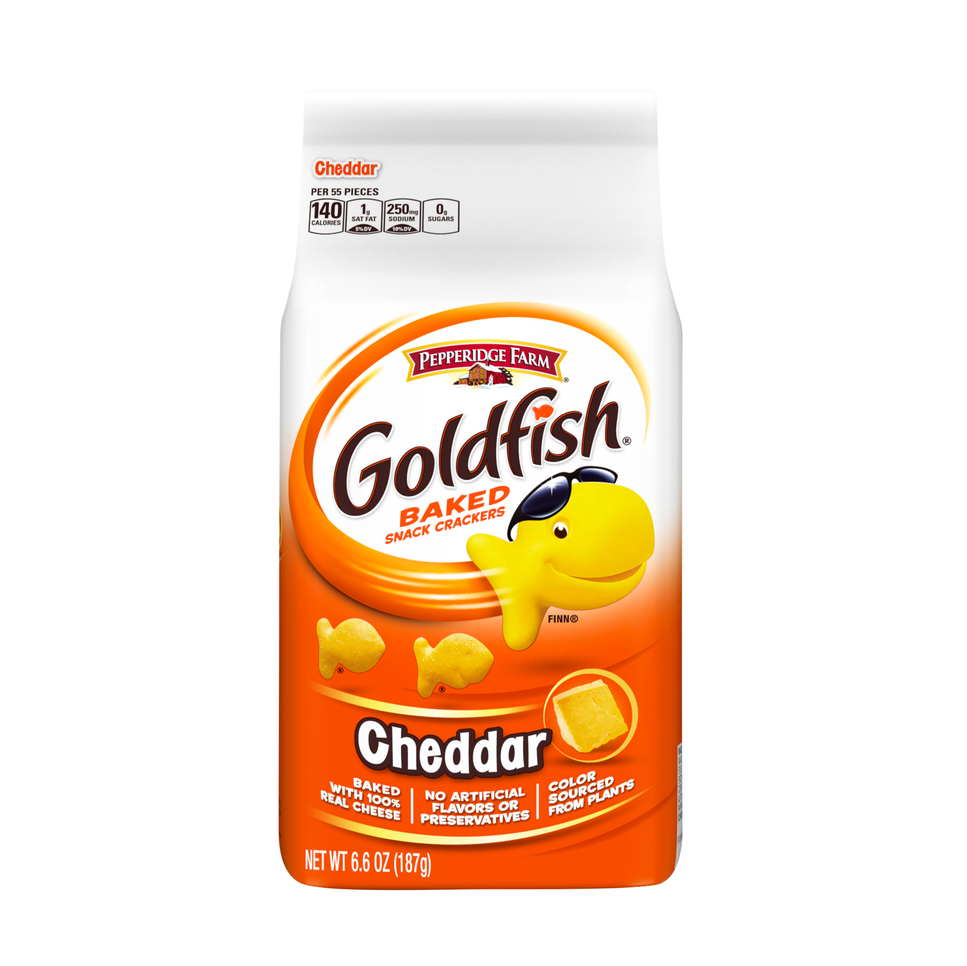 Goldfish Snack Png Png Black And White Stock - Pepperidge Farm Goldfish (1280x1280), Png Download
