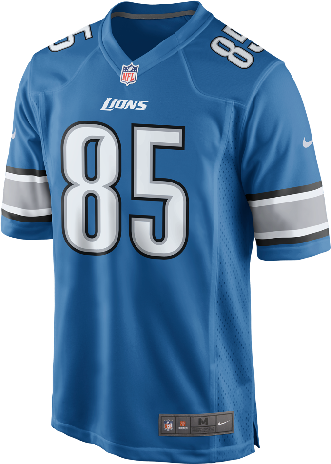 Nike Nfl Detroit Lions Men's Football Home Game Jersey - Detroit Lions Jersey Nike (1000x1000), Png Download