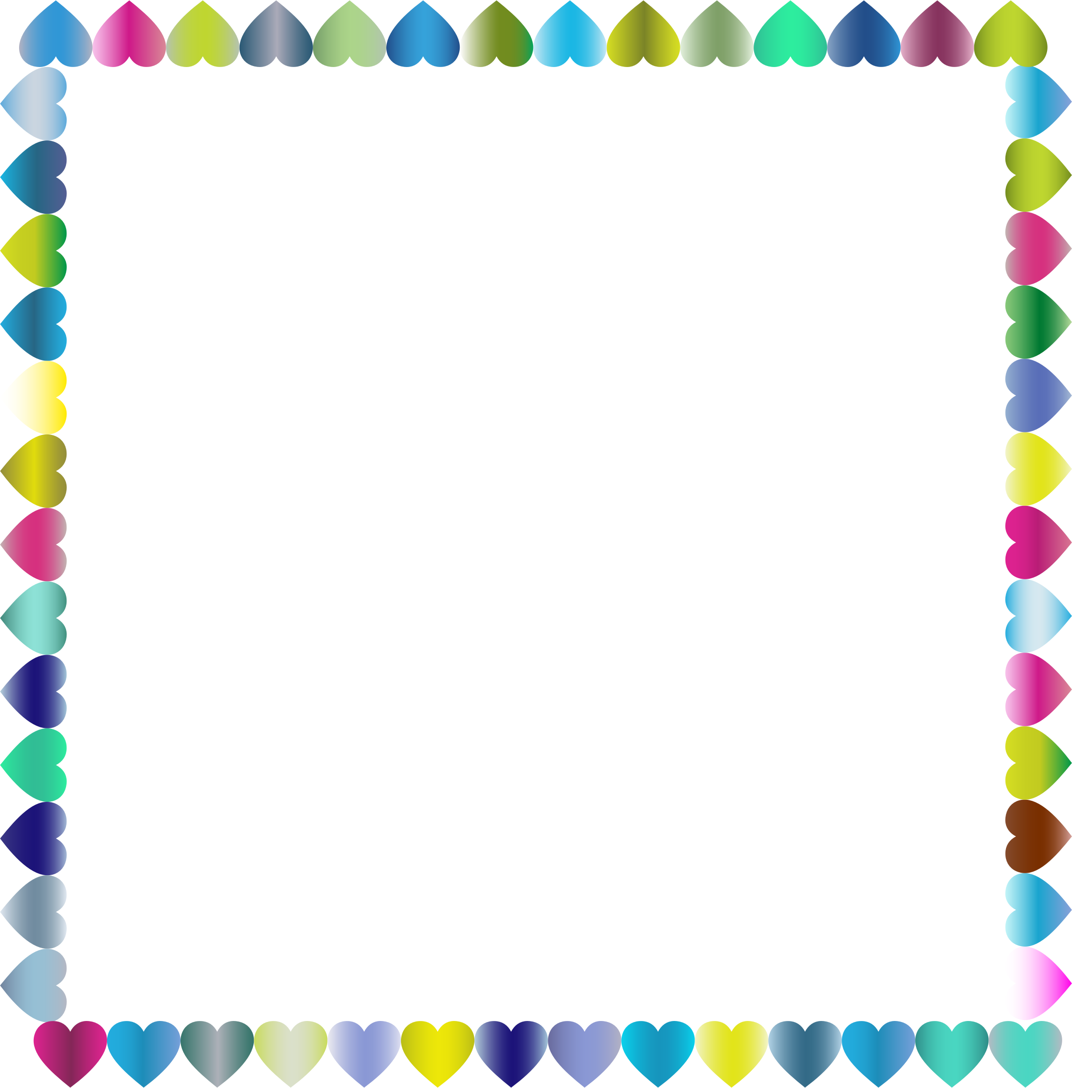Image Royalty Free Stock Prismatic Hearts Big Image - Easter A4 Page Borders (2192x2224), Png Download