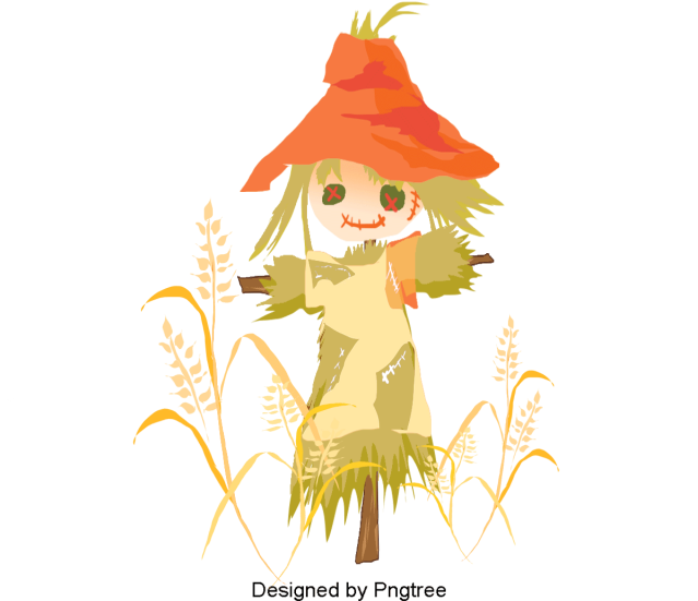 Exquisite, Cartoon, Lovely, Hand-painted, Autumn, Scarecrow, - Autumn (640x640), Png Download