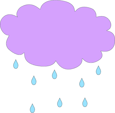 Rain Cloud Clip Art Image - Purple Rain Clip Art (400x391), Png Download