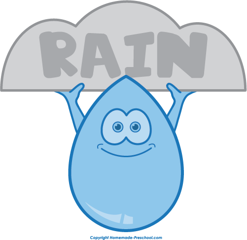 Raindrops Clipart Happy (501x487), Png Download