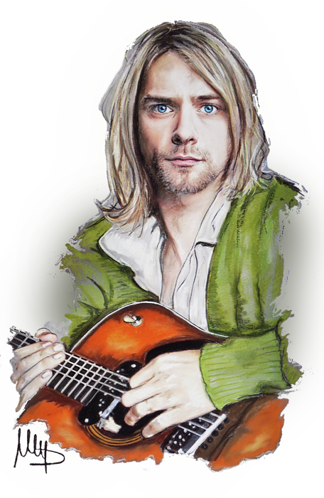 Click And Drag To Re-position The Image, If Desired - Kurt Cobain (456x700), Png Download