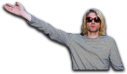 Kurt Cobain, Nirvana, And Transparent Image - Kurt Cobain Png (455x268), Png Download