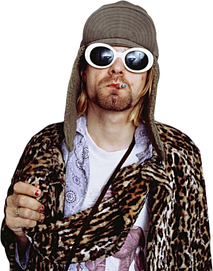 Love You Babe, Kurt Cobain, Nirvana, I Missed, Addiction - Kurt Cobain Saint Laurent Sunglasses (782x1024), Png Download