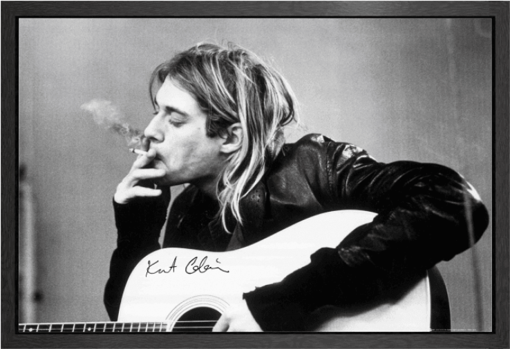 Kurt Cobain Huge Poster (737x938), Png Download