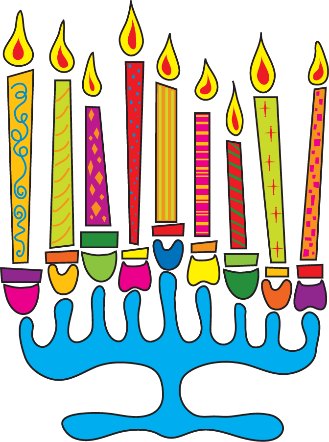 Happy Kwanzaa - Happy Hanukkah Clip Art (672x901), Png Download
