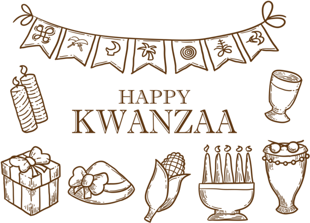 Hand Drawn Kwanzaa Icons Vector - Ollivander's Wand Shop Sign (700x490), Png Download