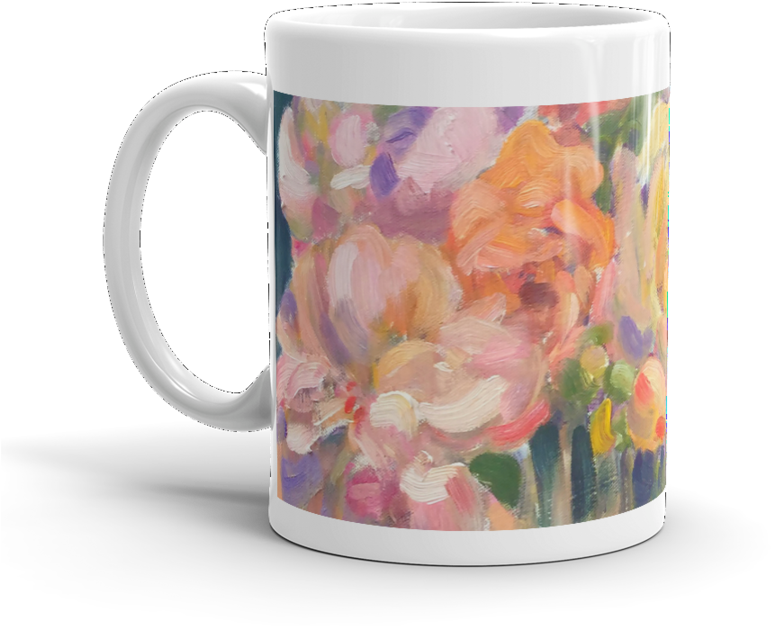 Antique Roses Mug - Beer Stein (900x900), Png Download