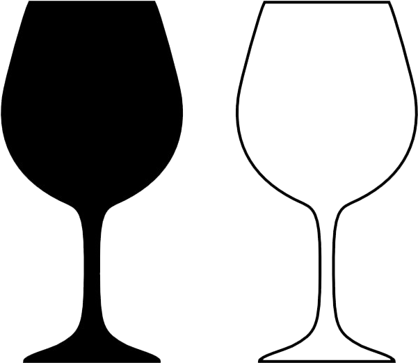 Wine Bottle Gallery For Black And White Wine Clip Art - Wine Cup Clip Art (600x521), Png Download
