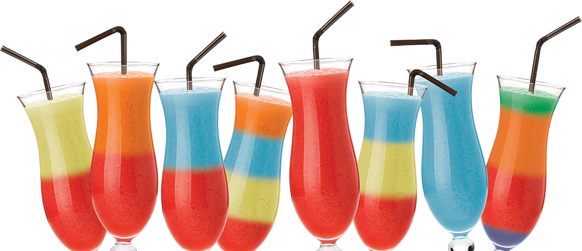 Osk Happy Hour Frozen Drinks - Happy Hour Drinks Png (1157x499), Png Download