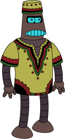 Futurama Kwanzaa Bot (624x525), Png Download