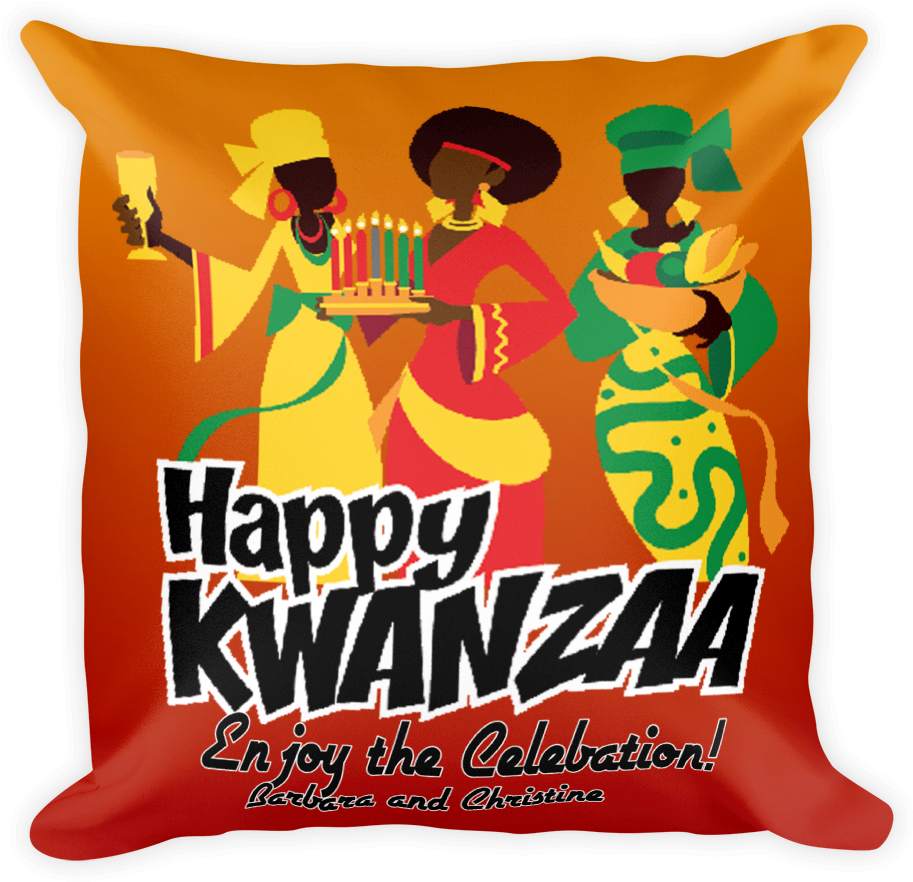 Kwanzaa Celebration Kwanzaa Pillow - Happy Kwanzaa Round Ornament (1000x1000), Png Download
