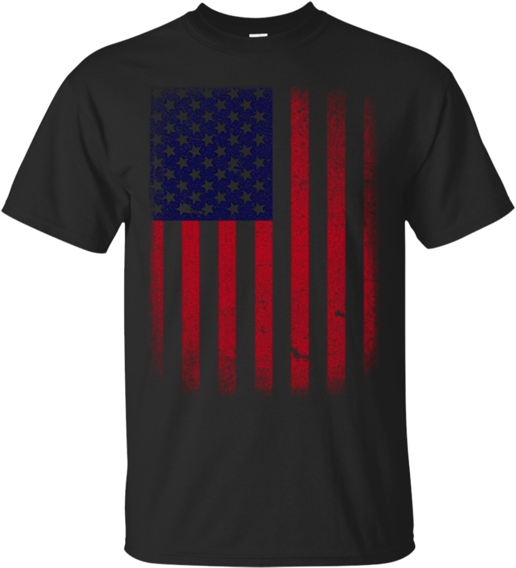 Usa Flag T-shirt 4th July 4 Red White Blue Stars - One Piece Burger King Shirt (1155x1155), Png Download