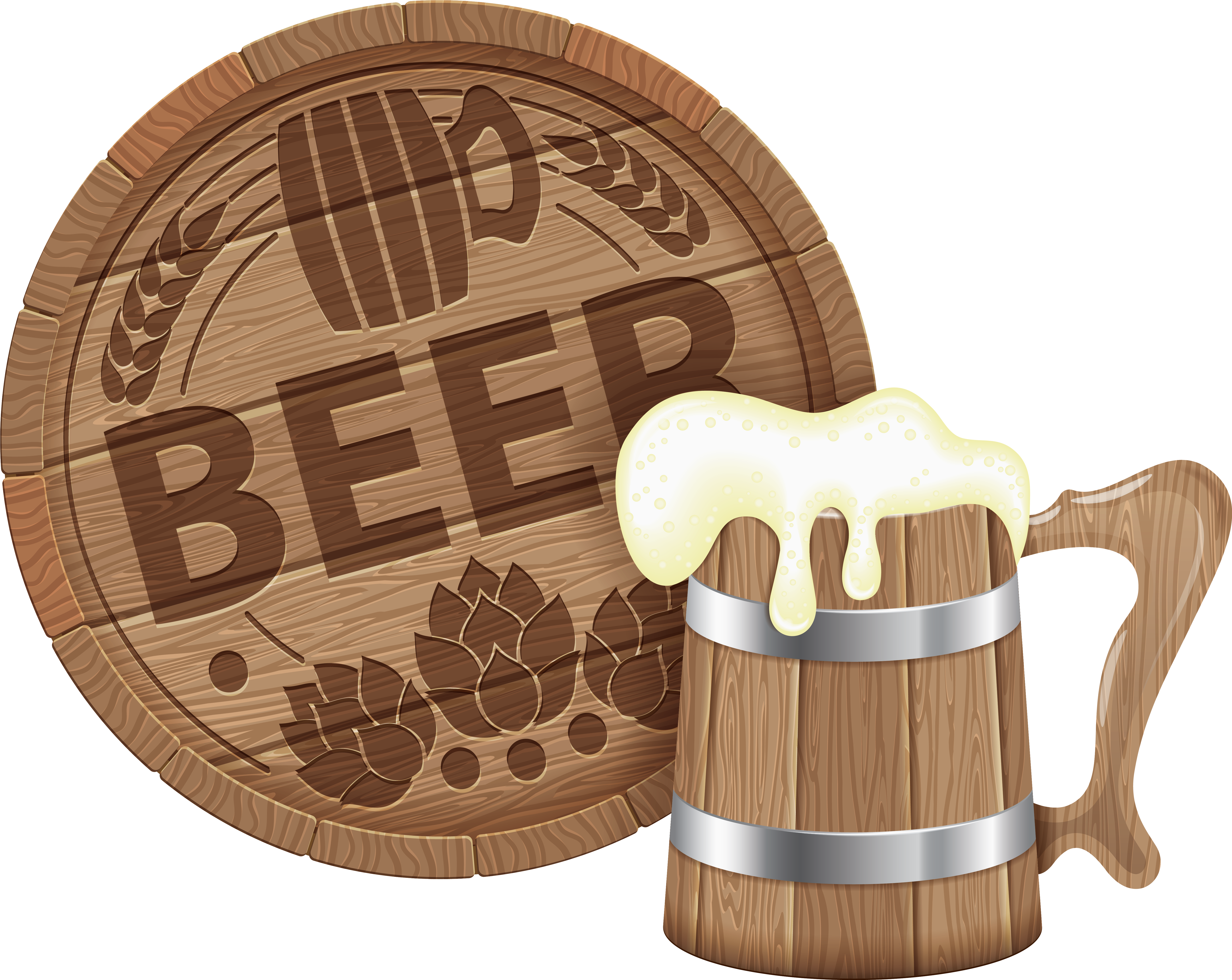 Beer Barrel Clipart (6244x5045), Png Download