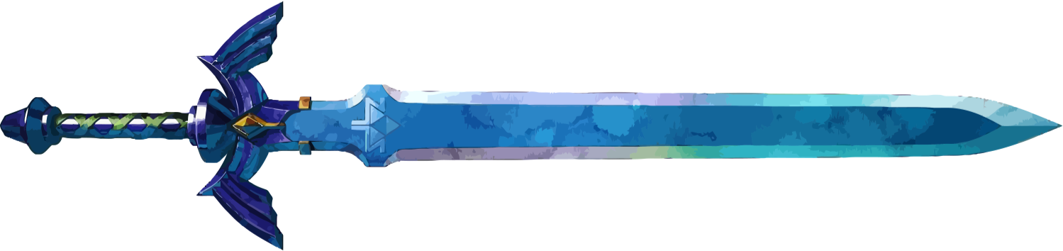 True Master Sword - Mod 1.7 10 Zelda (1499x354), Png Download