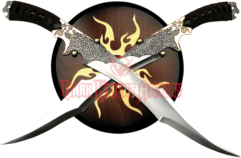 Elf Warrior Dual Swords - Sword Set (792x792), Png Download