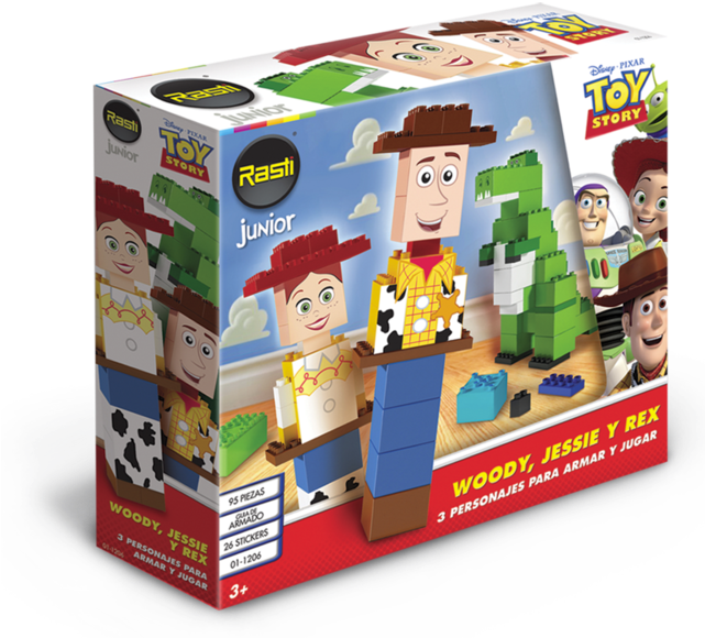 Rasti Junior Toy Story Woody, Jessie Y Rex - Toy Story 3 (640x601), Png Download