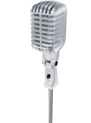 Transparent Microphone Retro - Microphone Vector Transparent Background (367x550), Png Download