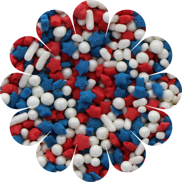 Red White And Blue Deluxe Mix - Gravel (600x600), Png Download