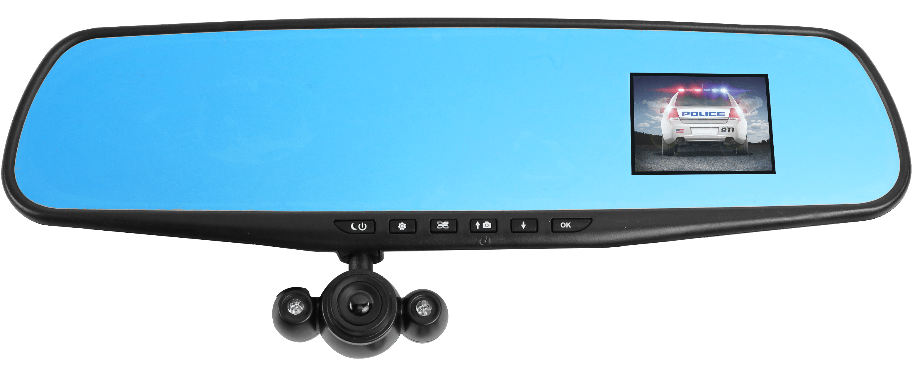 Turn Your Rear View Mirror Into A Dash Cam Instantly (3204x1280), Png Download