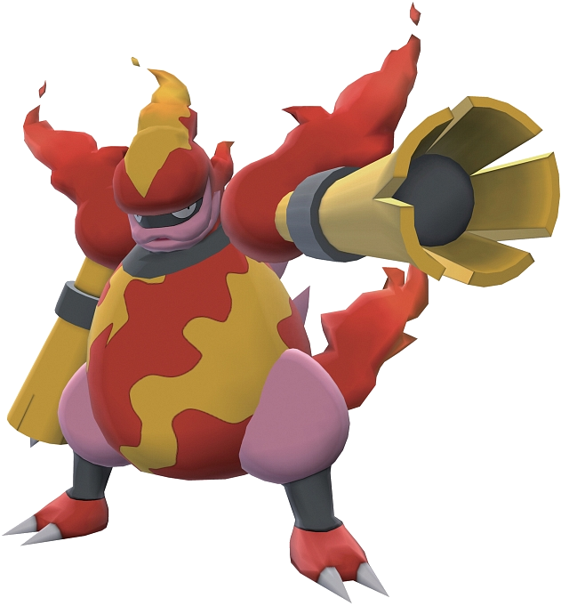 467magmortar Pokémon Battle Revolution - Pokemon Battle Revolution Pokemon (631x681), Png Download
