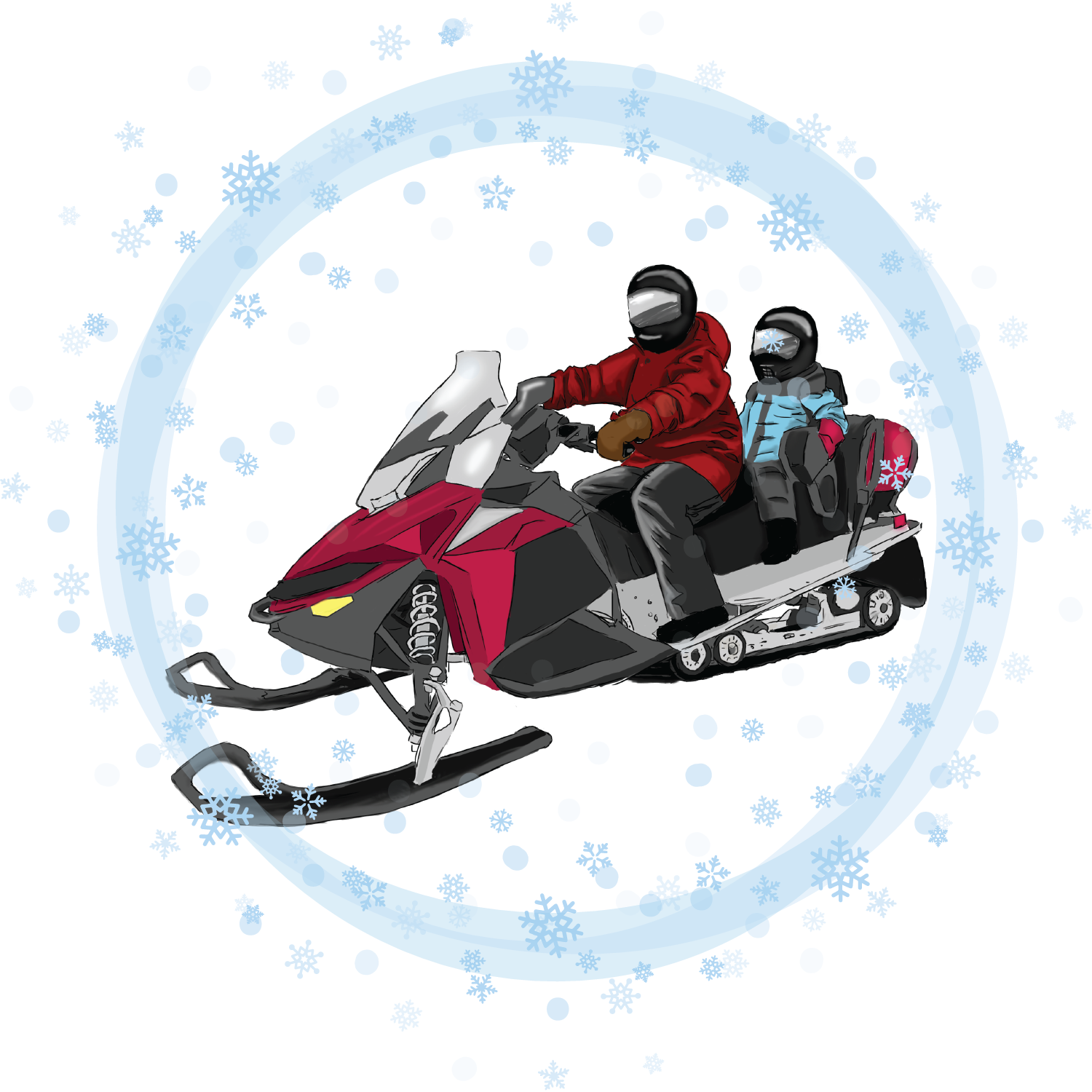 Children's Snowmobile & Atv Rides - Luge (1500x1500), Png Download