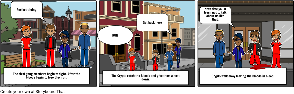 Gang Fight - Cartoon (1164x385), Png Download