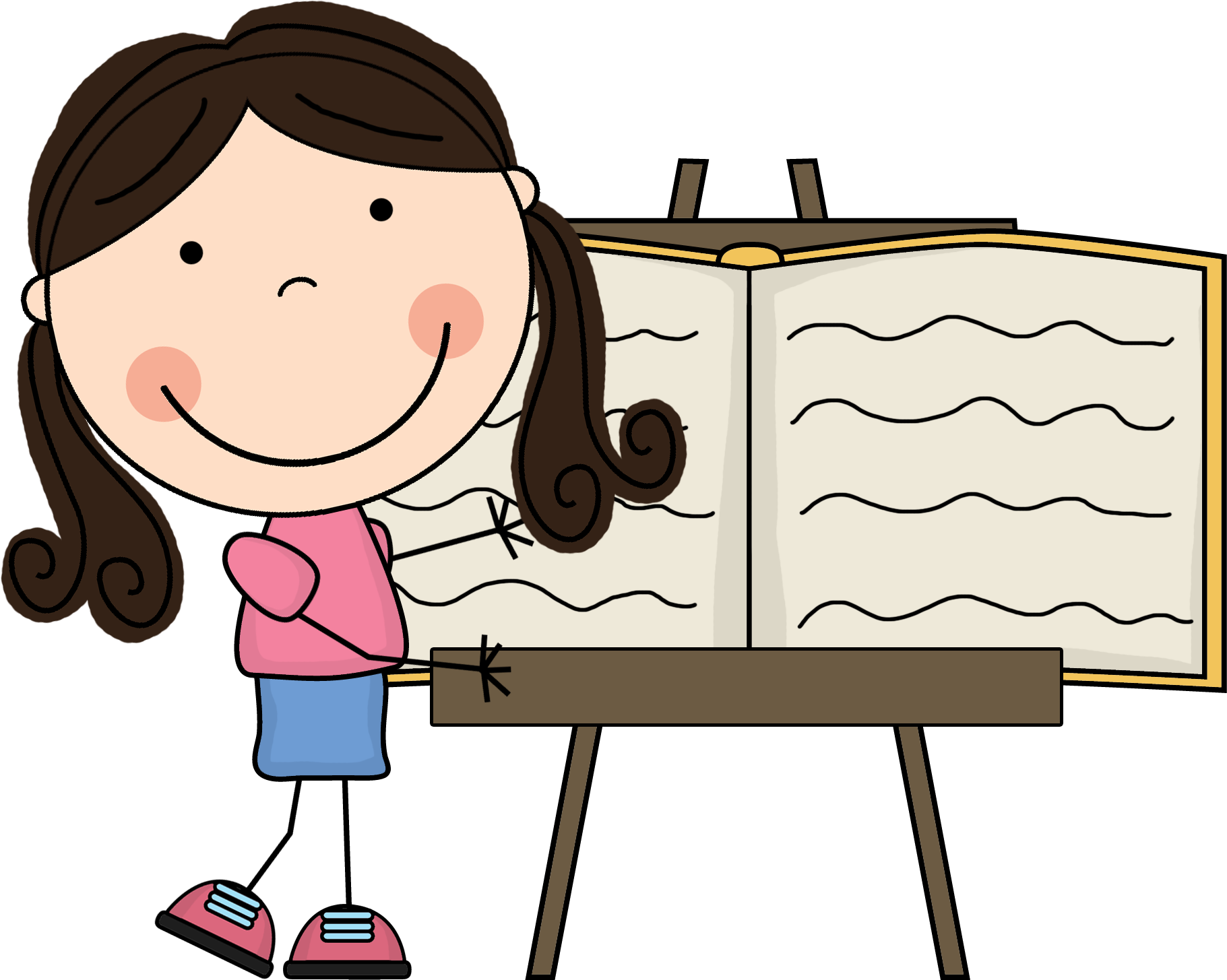 Book On Easel - Presentation Clipart (1821x1455), Png Download