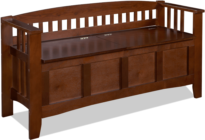 Split Seat Wooden Storage Bench - Short Bench With Storage (846x534), Png Download