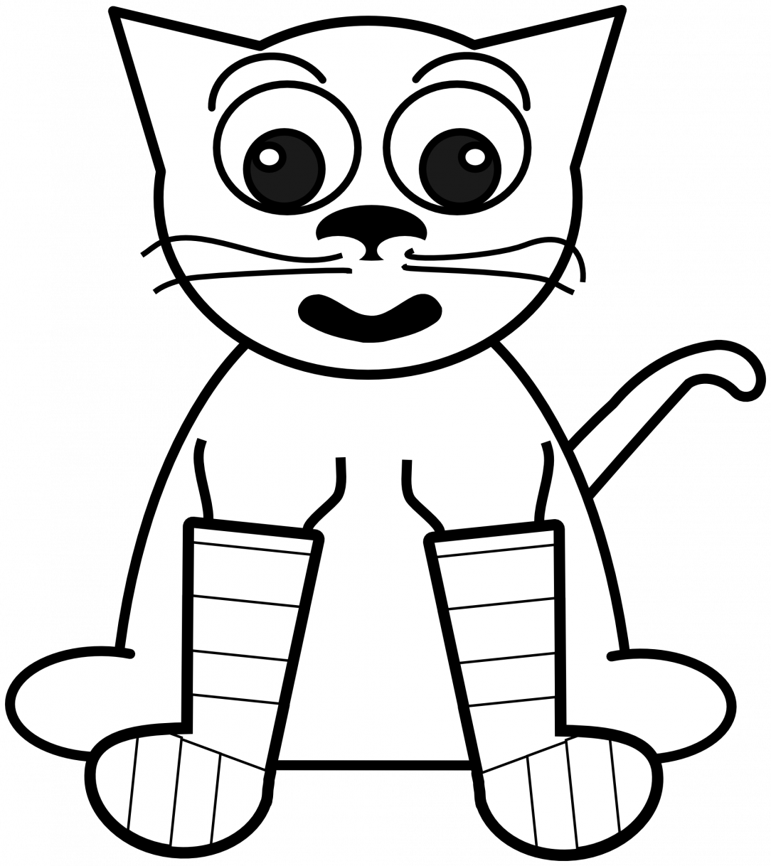 Large Size Of How To Draw A Chibi Anime Boy Girl And - Christmas Animals Black And White Clipart (1084x1218), Png Download