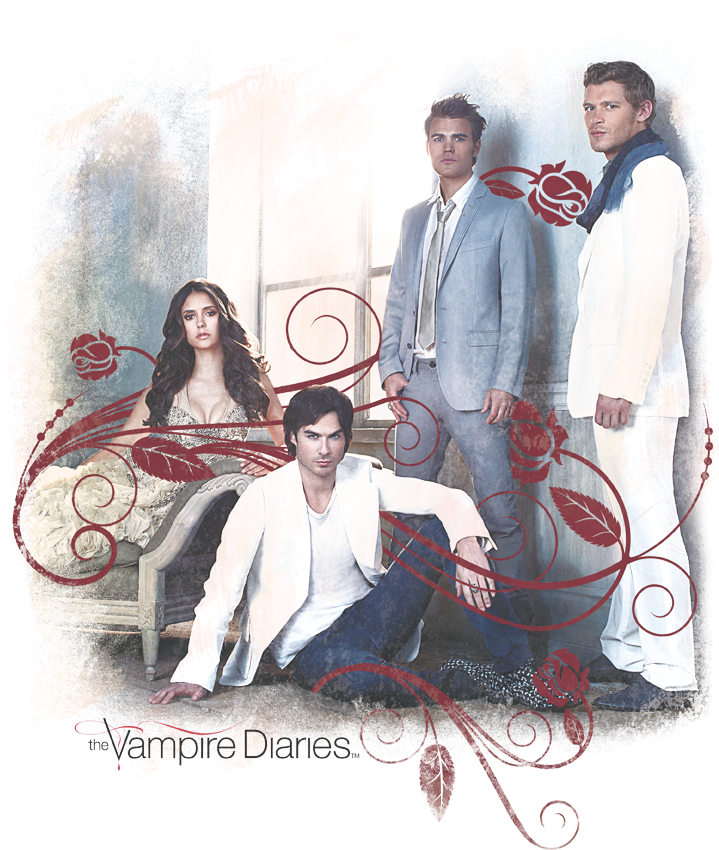 Vampire Diaries 3 1 Men's Ringer T-shirt - T-shirt: The Vampire Diaries - 3 + 1, Xl. T-shirt (720x869), Png Download