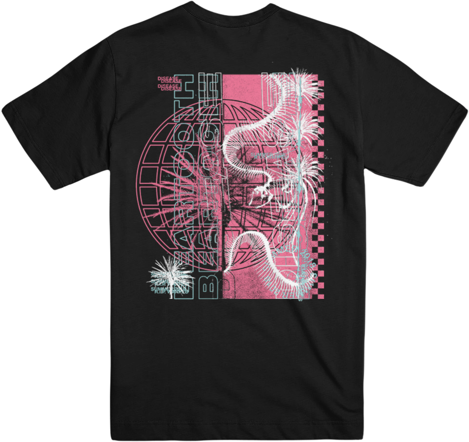 Snake Skeleton T-shirt - Snake Skeleton (1024x1024), Png Download