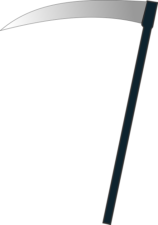 Grim Reaper Scythe Png - Foice Morte Png (507x720), Png Download