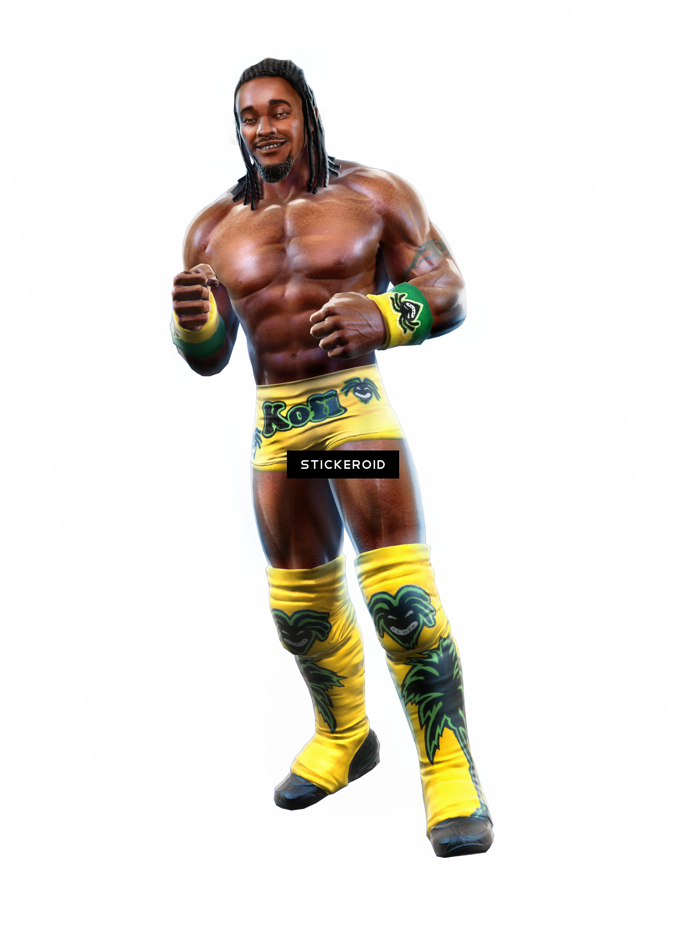 Kofi Kingston Wrestler Wwe - Wrestler (2200x2978), Png Download