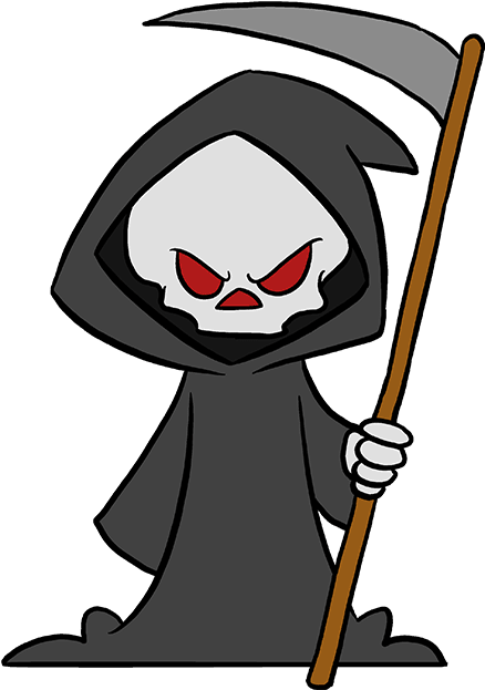 How To Draw Grim Reaper - Easy Grim Reaper Drawing (680x678), Png Download